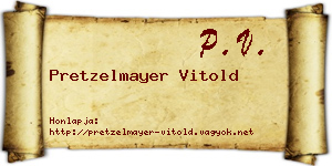 Pretzelmayer Vitold névjegykártya
